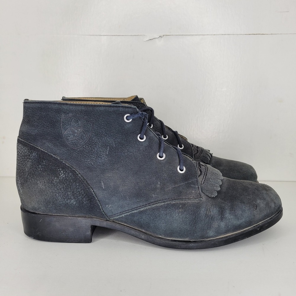 Ariat Kiltie Womens Sz 10 M Roper Equestrian Boots Grey Leather  Tassels Western